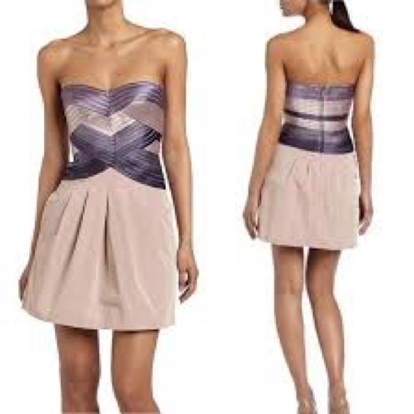 BCBGMaxAzria Dresses & Skirts - BCBG MaxAzria Hana Strapless Corset Fit Flare Dress- Size 4